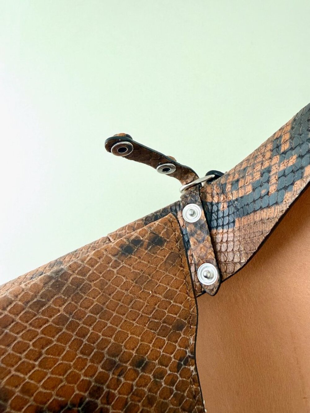 MAISON MARGIELA Snatched Python-Effect Small Bag - Picture 6 of 16